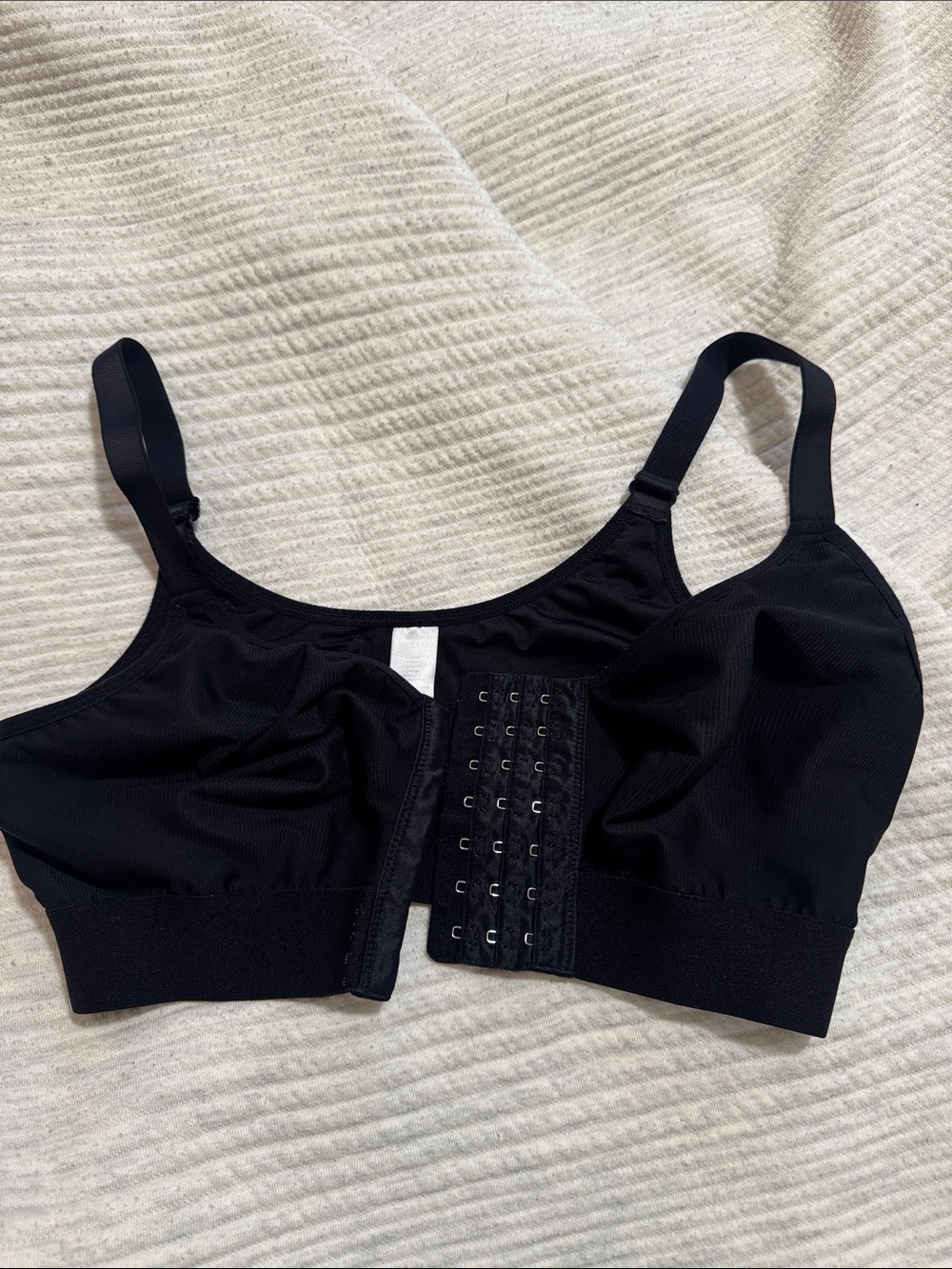 Black Front-Closure Comfort Bra